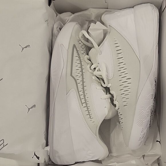 PUMA Womens Stewie 1 Team Basketball Sneakers Shoes - White - Picture 10 of 10